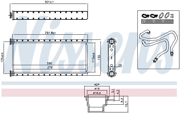 Heat Exchanger, interior heating ** FIRST FIT ** 73002