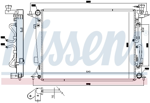 NISSENS 606553 Radiator, engine cooling