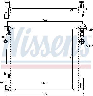 NISSENS 606950 Radiator, engine cooling