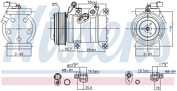 Compressor, air conditioning ** FIRST FIT ** 891006