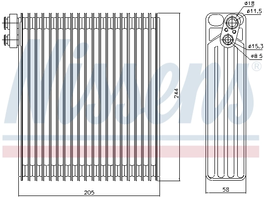 Evaporator, air conditioning 92302