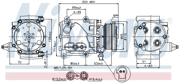 Compressor, air conditioning ** FIRST FIT ** 89228