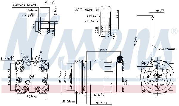 Compressor, air conditioning ** FIRST FIT ** 89461