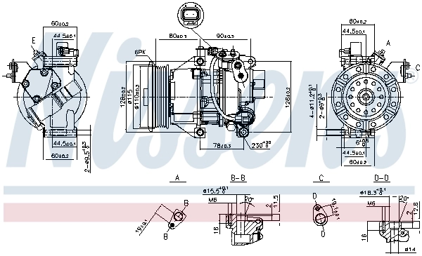 Compressor, air conditioning ** FIRST FIT ** 89554