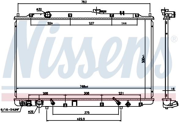 NISSENS 69482 Radiator, engine cooling