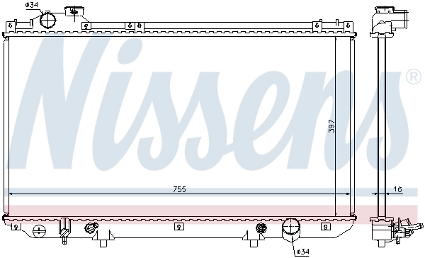 NISSENS 64759 Radiator, engine cooling