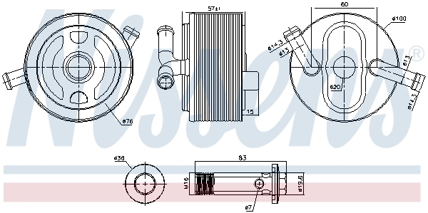 Oil Cooler, engine oil 91243