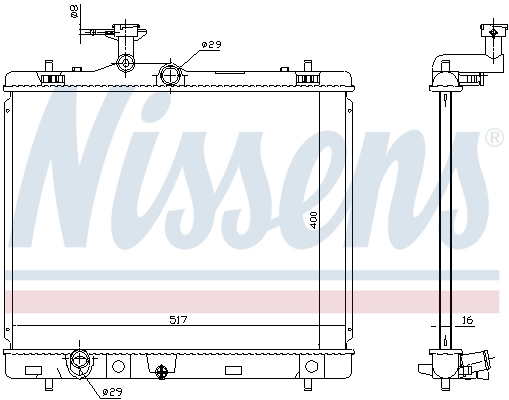 NISSENS 64257 Radiator, engine cooling