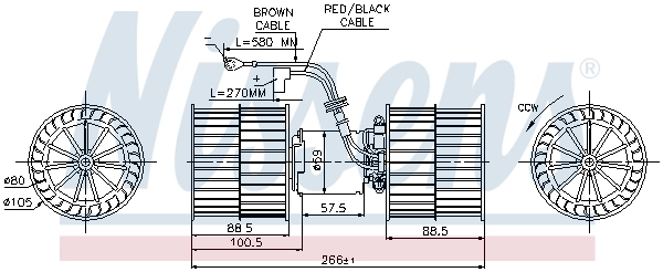 NISSENS 87071 Interior Blower