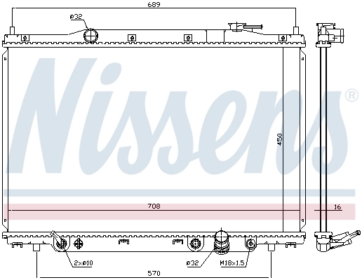NISSENS 681383 Radiator, engine cooling