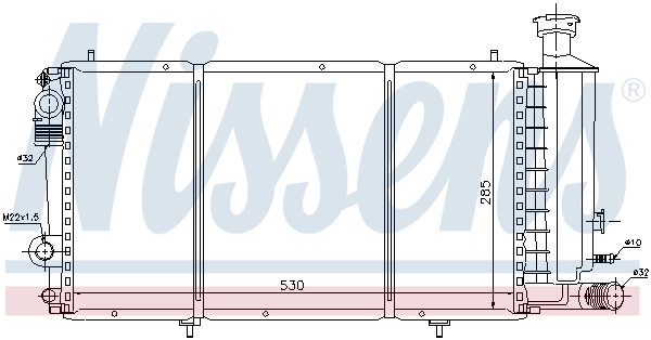 NISSENS 61357 Radiator, engine cooling
