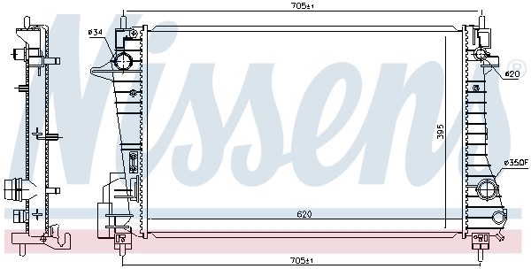 NISSENS 606455 Radiator, engine cooling