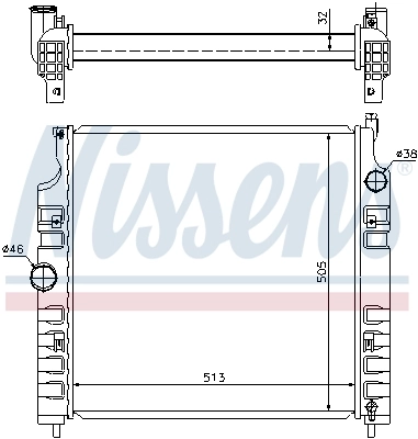 NISSENS 61026 Radiator, engine cooling