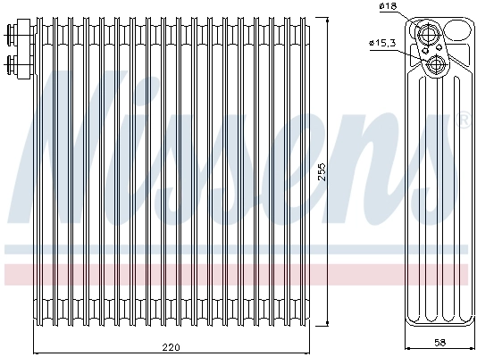 NISSENS 92283 Evaporator, air conditioning