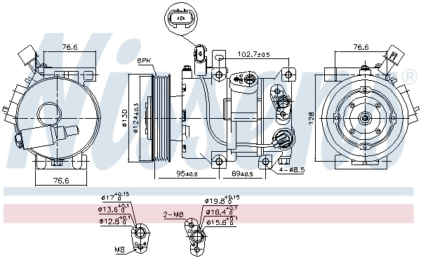 Compressor, air conditioning ** FIRST FIT ** 890425