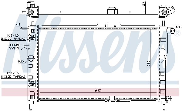 NISSENS 616521 Radiator, engine cooling