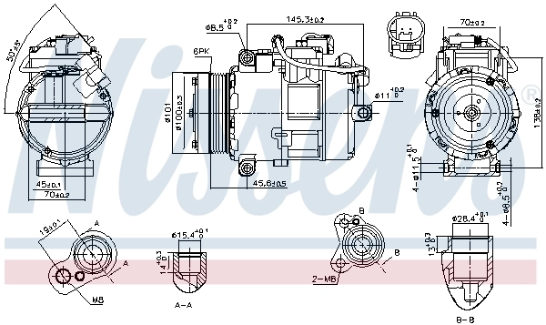 Compressor, air conditioning ** FIRST FIT ** 890012