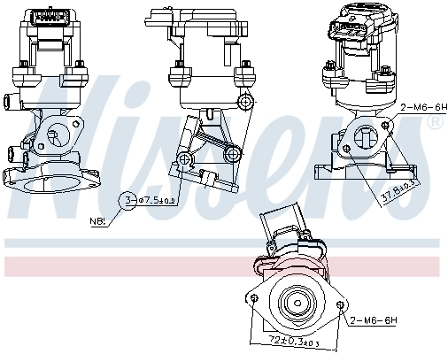 NISSENS 98350 EGR Valve