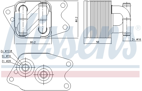 NISSENS 90733 Oil Cooler, automatic transmission
