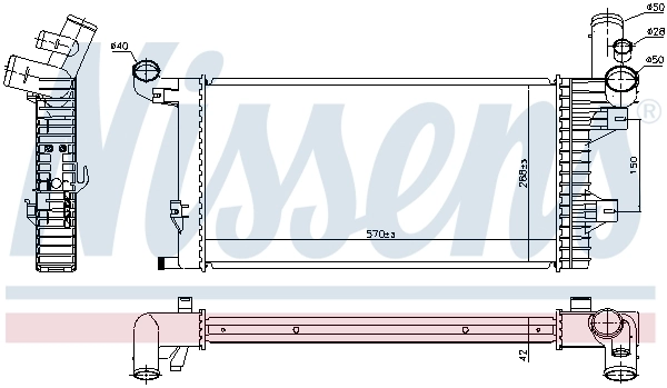 Radiator, engine cooling 67172