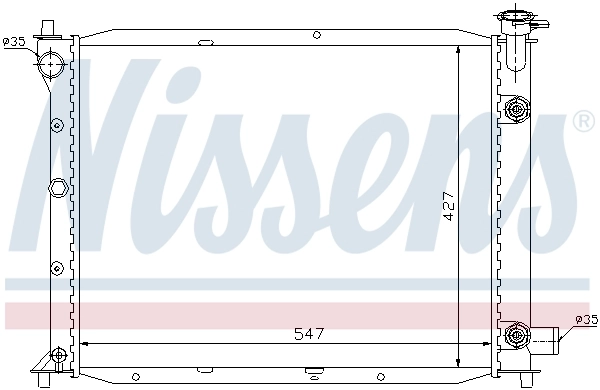 NISSENS 62016 Radiator, engine cooling