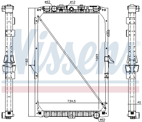 NISSENS 61447 Radiator, engine cooling