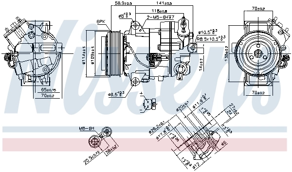 Compressor, air conditioning ** FIRST FIT ** 890263