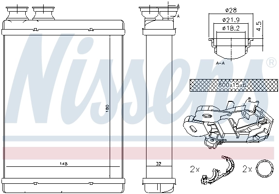 Heat Exchanger, interior heating 71167
