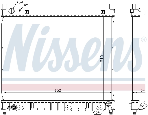 NISSENS 61642 Radiator, engine cooling