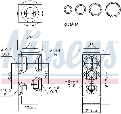 NISSENS 999228 Expansion Valve, air conditioning