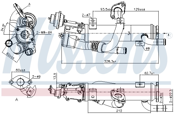 Cooler, exhaust gas recirculation ** FIRST FIT ** 989329