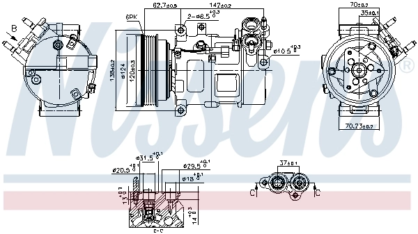 Compressor, air conditioning ** FIRST FIT ** 890776