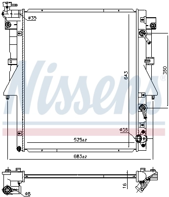 NISSENS 606548 Radiator, engine cooling