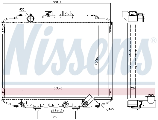 NISSENS 67034 Radiator, engine cooling