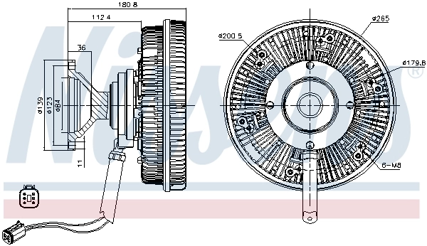 NISSENS 86143 Clutch, radiator fan