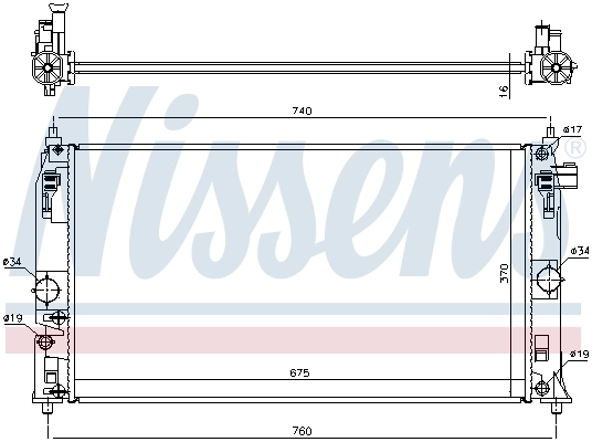 NISSENS 606543 Radiator, engine cooling