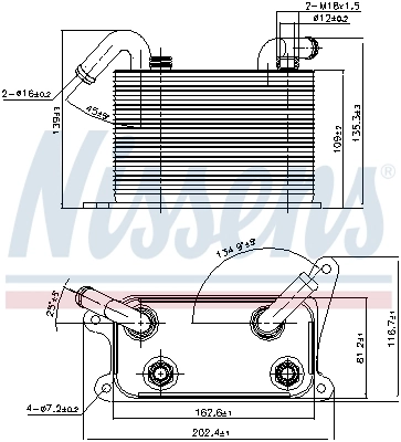 NISSENS 90841 Oil Cooler, automatic transmission