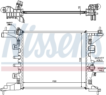 NISSENS 630734 Radiator, engine cooling