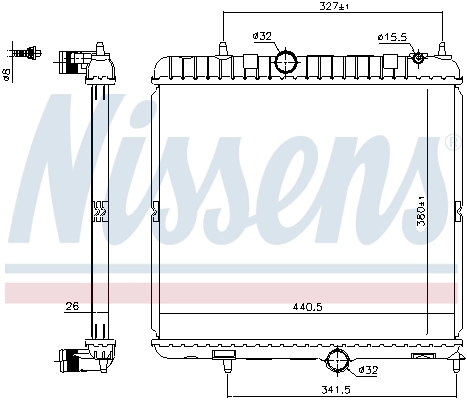 NISSENS 636028 Radiator, engine cooling
