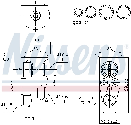 NISSENS 999315 Expansion Valve, air conditioning