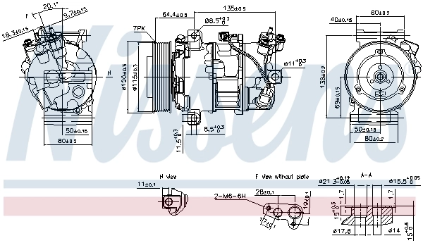 Compressor, air conditioning ** FIRST FIT ** 890126