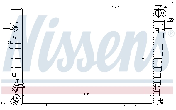 Radiator, engine cooling 67486