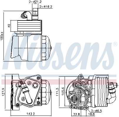 Oil Cooler, engine oil 91323