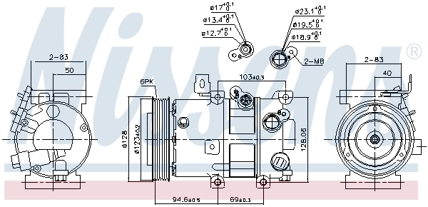 Compressor, air conditioning ** FIRST FIT ** 890430