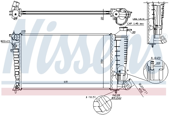 Radiator, engine cooling ** FIRST FIT ** 61379