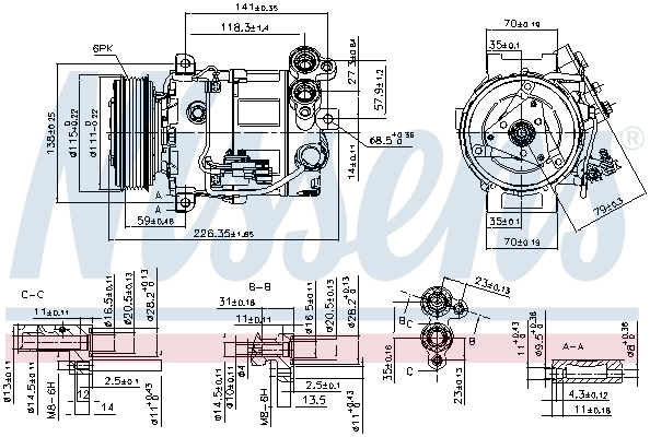 Compressor, air conditioning ** FIRST FIT ** 89465