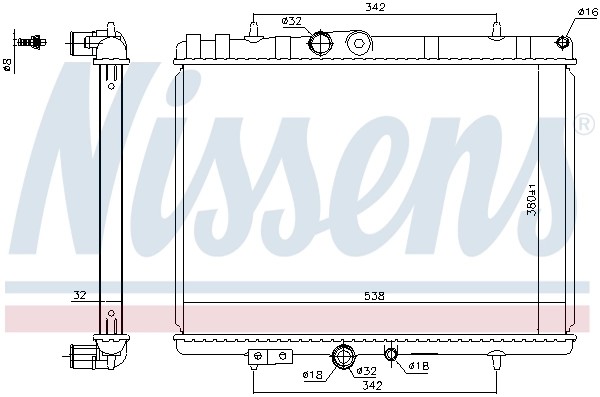 Radiator, engine cooling 636039