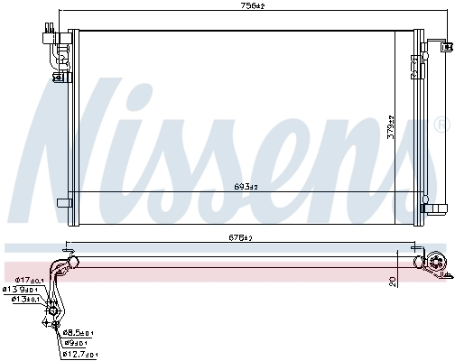 NISSENS 941159 Condenser, air conditioning
