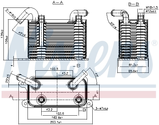 Oil Cooler, automatic transmission 90722