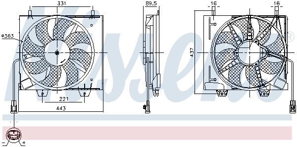 NISSENS 850125 Fan, engine cooling